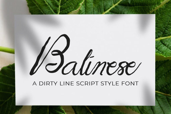 Balinese Font: Elegant Script for Web Design