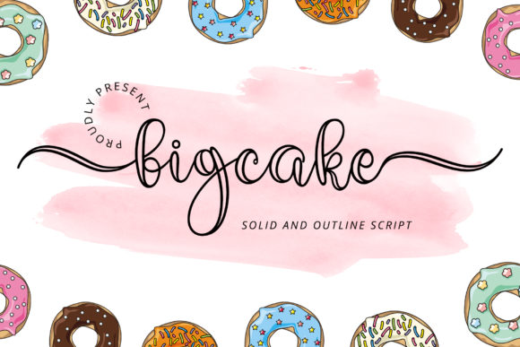 Bigcake Font: A Dainty Script for Crafters