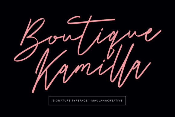 Boutique Kamilla: A Refined Script Font for Editorial Design