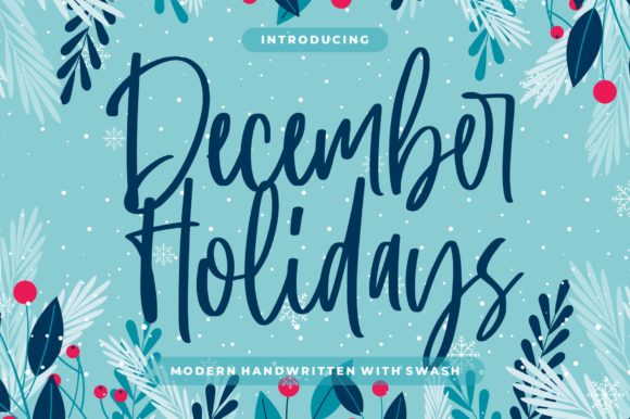 December Holidays Font for Handmade Branding