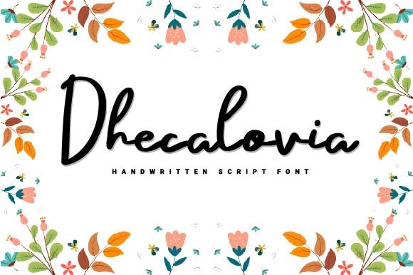 Dhecalovia: A Handwritten Font for Web Design