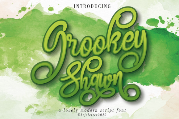 Grookey Shawn: A Sweet Script Font for Digital Design
