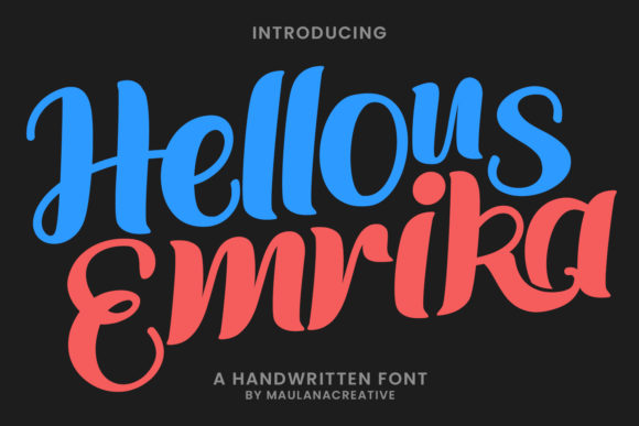 Hellous Emrika: A Bold Handwritten Font for Editorial Design