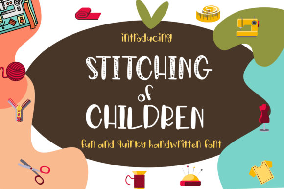 Stitching of Children Font for Playful Brands