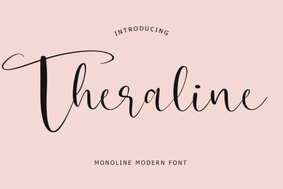 Theraline: A Refined Script Font for Editorial Design